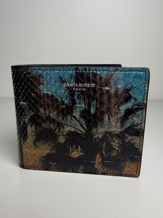 Saint Laurent Other - Saint Laurent East/West Python Men’s Wallet Azur Orange Black - NEW | AUTHENTIC